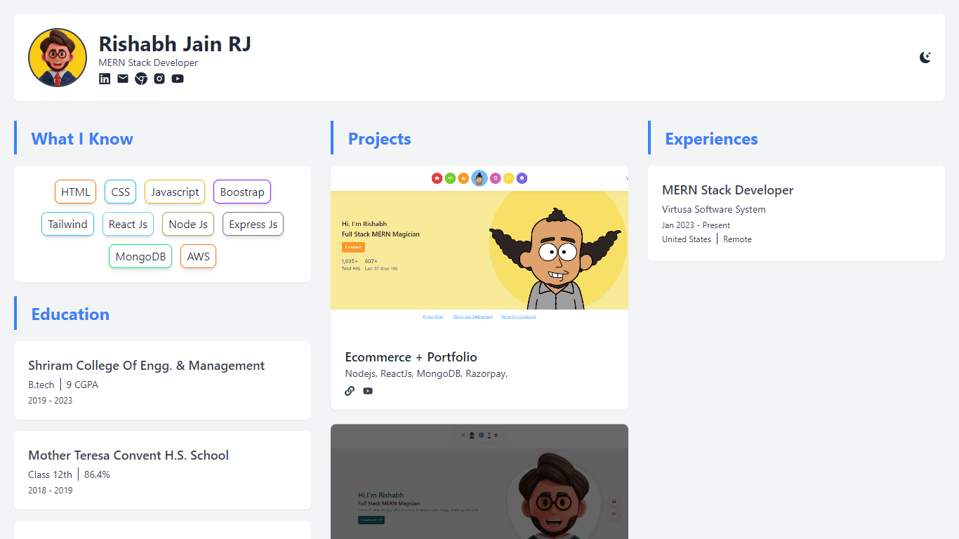 Customizable Portfolio 