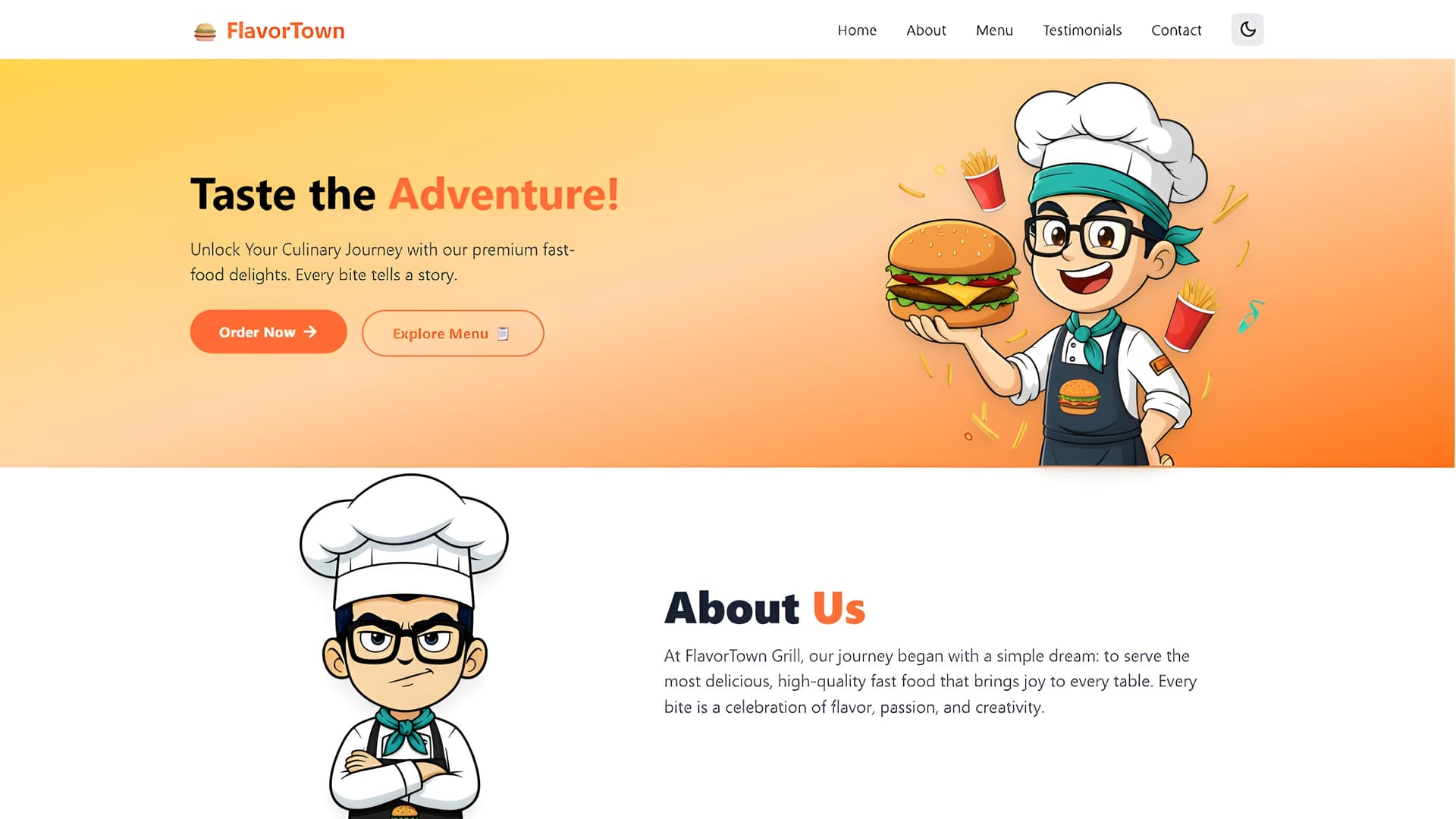 Fast Food Website
